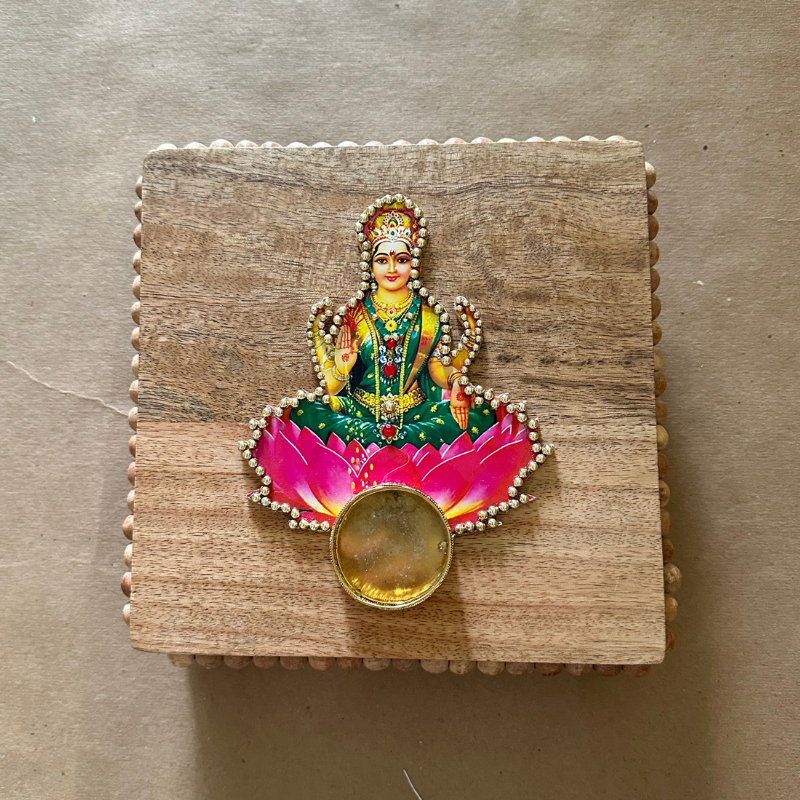 Exquisite Laser-cut Wooden Diya