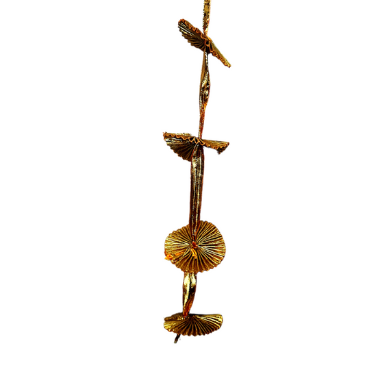 Gold Gota Chakri Hanging Jhumka